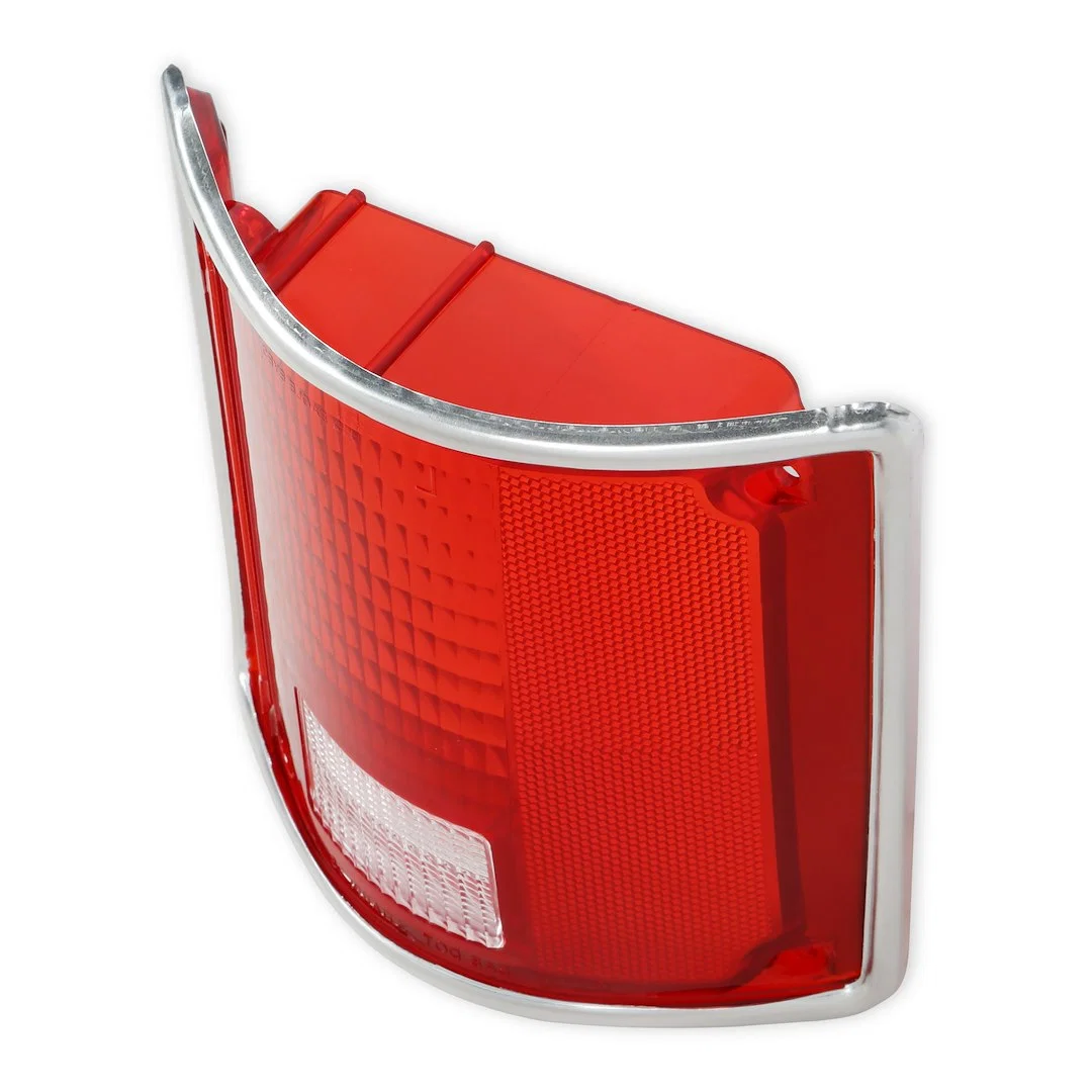 07-105 – HOLLEY Tail Light Lens, Red Lens With Clear Reverse Rectangular Single With Chrome Trim/ Mo - view 3